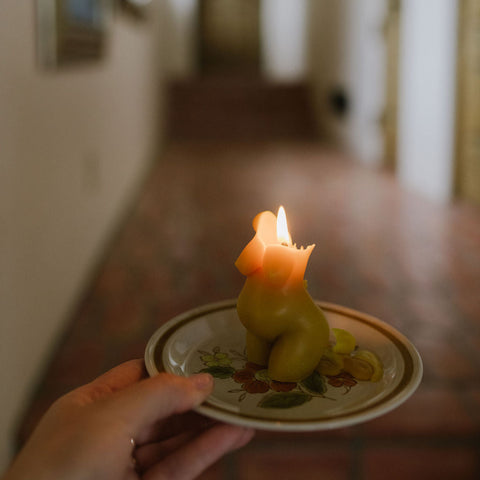 Amber Candle Plate