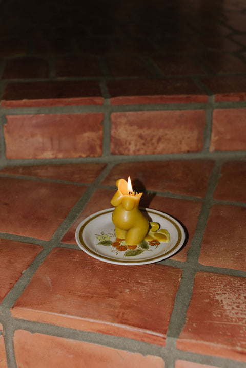 Amber Candle Plate