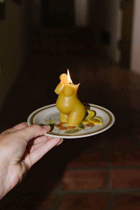 Amber Candle Plate